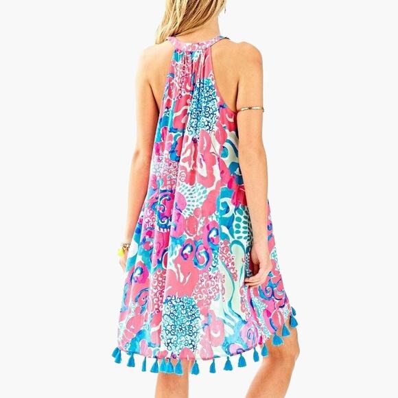 NWT LILLY PULITZER "I'm So Jelly" Coral Reef Roxi Dress (Multicolor | Size XS) - Picture 3 of 6
